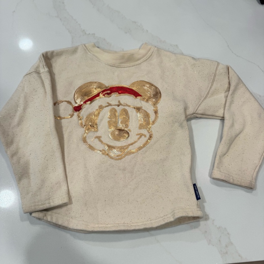 Mickey Mouse sequins Santa sweatshirt